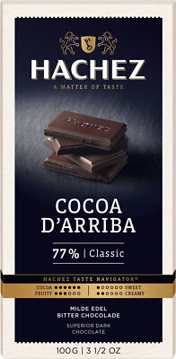 Hachez Cocoa Arriba Classic Edel Bitter Schokoladen Tafel 100g
