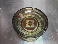 Vintage Hyatt Hotels Smokey Glass Ashtray