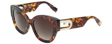 Furla SFU596-0714 Cat Eye Sunglasses Tortoise Havana & Black/Brown Gradient 52mm