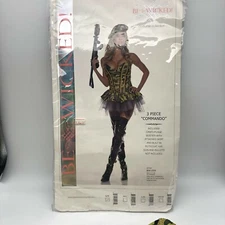 New Be Wicked 3 Pc Commando Sexy Costume - Size S/M