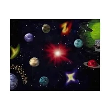 🪐 Retro Galaxy Map Poster – Vintage Sci-Fi Wall Art – 64-Bit Gamer Decor