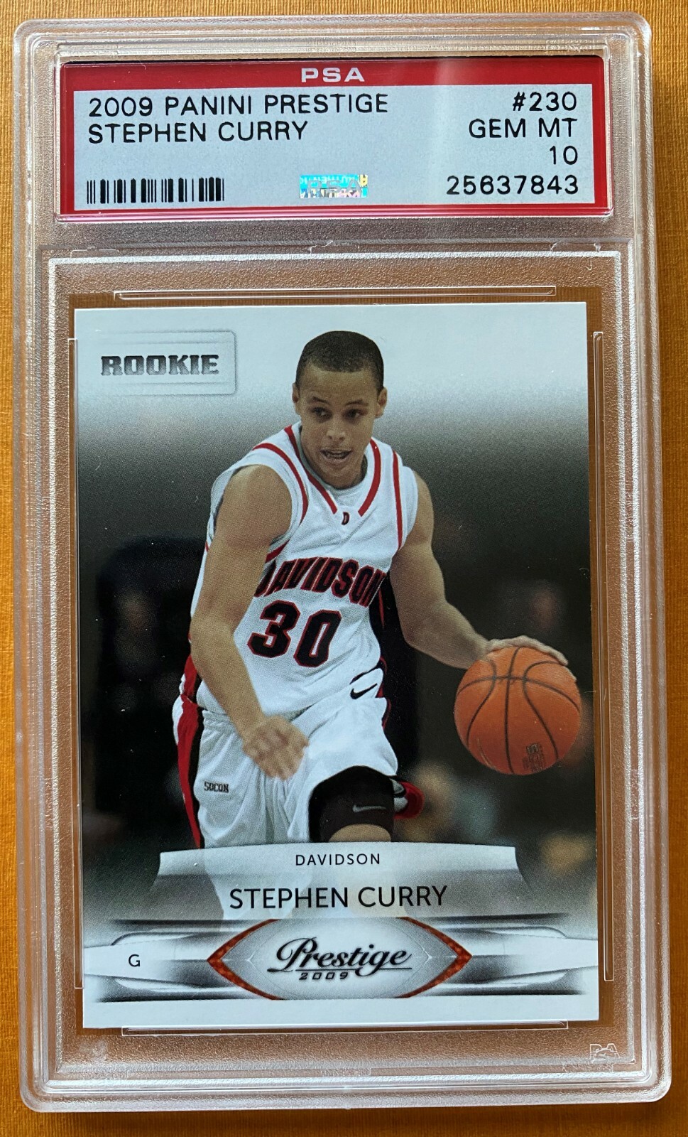 2009-10 Panini Prestige Stephen Curry ROOKIE #230 RC - PSA 10 - GEM MINT view 1