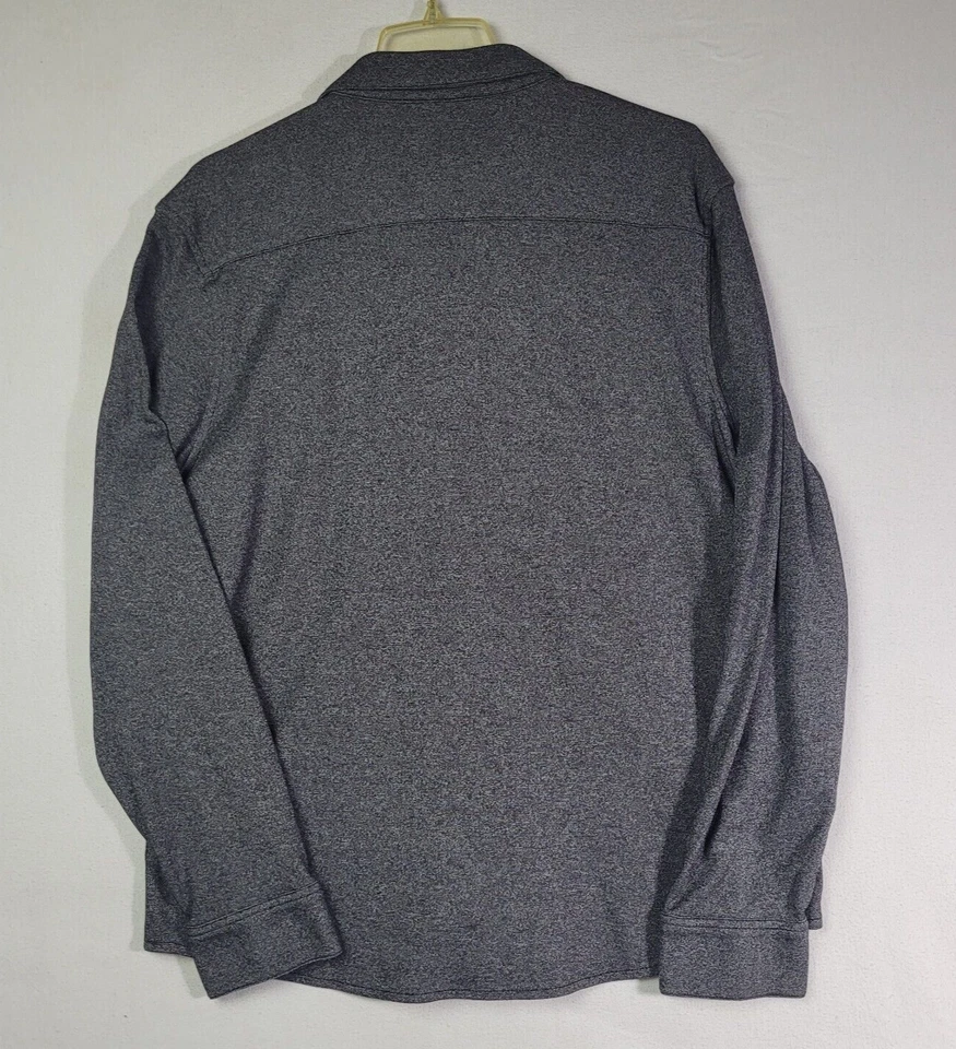 Marc Anthony Shirt Mens Size Large Black Gray Button Up Slim Fit Long Sleeve - Image 2 of 4