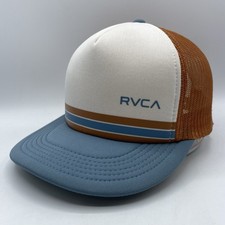 RVCA Trucker Hat Adult Snapback Blue Rust Mes...
