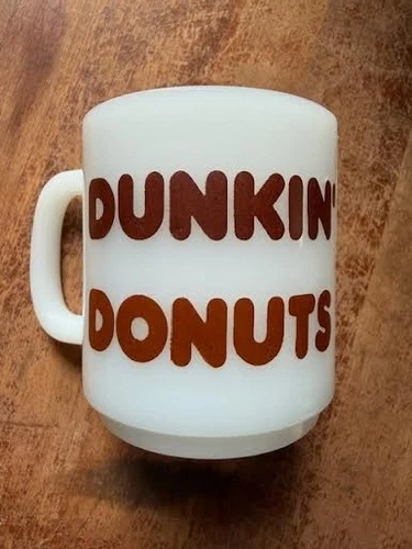 VINTAGE DUNKIN DONUTS GLASBAKE HEAT RESISTANT COFFEE MUG