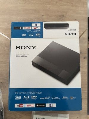 Sony BDP-S5500 Blu-ray-Player Schwarz, Wi-Fi, Screen Mirroring, USB, 3D