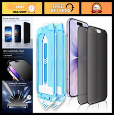 2-Pack Anti-Glare Privacy Screen Protector for iPhone 17  Dust-Free Install  A