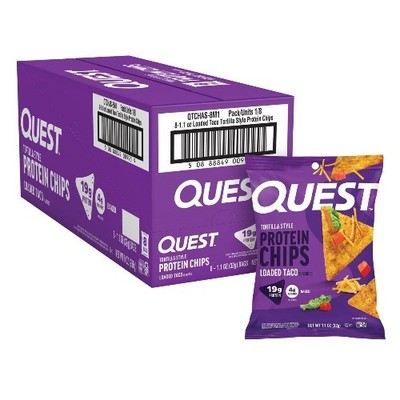 8pk/1.1oz Quest Nutrition Tortilla Style Protein Chips - Loaded Taco 