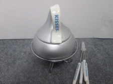 Hershey's Kisses Chocolate Dessert Fondue Set Silver Color Forks Manual Stand