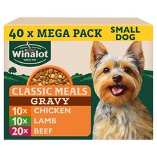 WINALOT Meaty Chunks Small Dog Mixed in Gravy Wet Food 85 g (Pack of 40) 4.60 per kilo