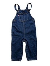 Levi  s Toddler Denim Overalls 24M Blue Jean Bib Adjustable Straps Unisex