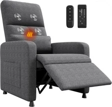 Power Recliner Chair with Massage and Heat - Adjustable Electric Recliner
