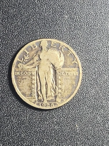 1928 U.S. Standing Liberty Quarter - SILVER $1/4 - Solid VG     stk#p88