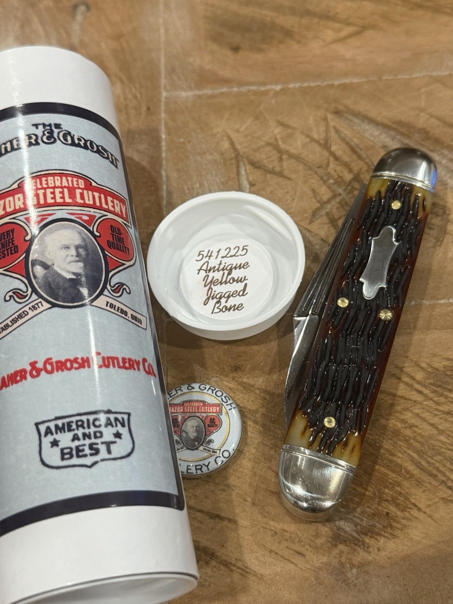 MAHER & GROSH GEC GREAT EASTERN CUTLERY 54 Bone Indian Hunter Jack