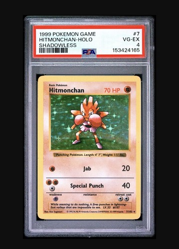 Hitmonchan (Shadowless) graded PSA 4 for sale on eBay