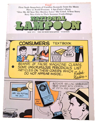 National Lampoon May 1973   Consumers Textbook Cover   Ralph Nader Satire   Vint