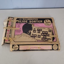 Vtg Logan 1055 E-Z View Illuminated Slide Sorter Viewer Holds 40 Slides no box