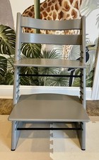 Stokke Tripp Trapp Adjustable High Chair Gray Wooden Kids Chair