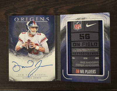 2019 Panini Origins Booklet Patch Autograph Auto  Daniel Jones  Patch 1/1 Giants