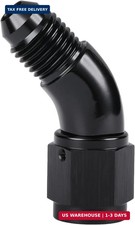 45 Degree 4AN Male to 4AN Female Swivel Full Flow Fitting Adapter Coupler Alumin