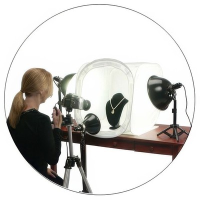   EZ CUBE TABLE TOP STUDIO   COMPLETE PROFESSIONAL LIGHTING & PHOTOGRAPHY KIT