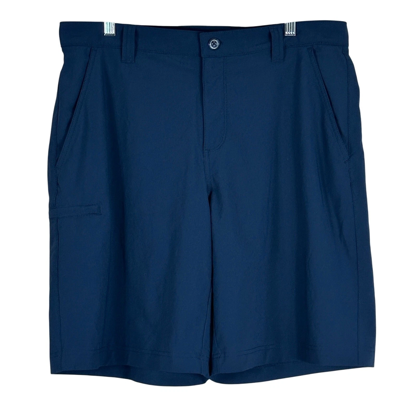 Columbia Performance Fishing Gear Shorts Mens 32 Navy Blue Pockets Outdoors