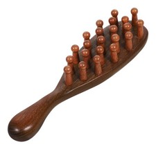 Natural Sandalwood Loc Comb - Wide Tooth Scalp Massager  Detangling Wood Com...