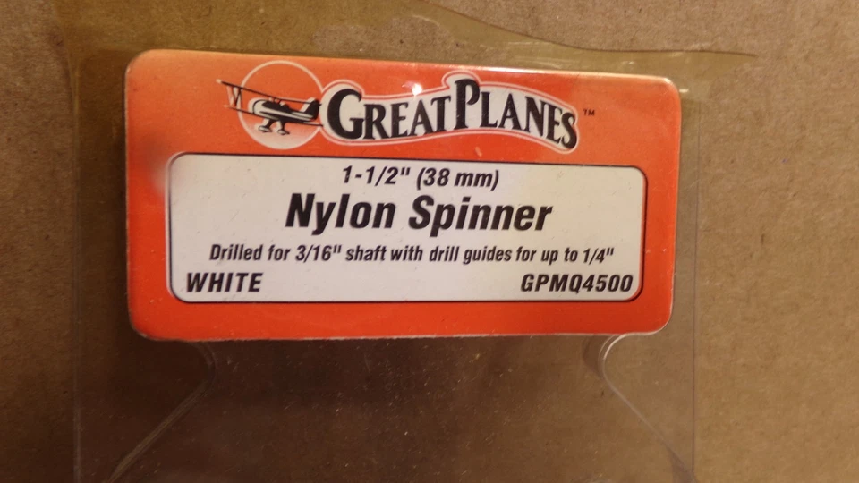 Great Planes 1 1/2" 38mm Nylon Spinner 3/16" Eixo Para Avião de Controle Remoto #GPMQ4500 - Imagem 2 de 3