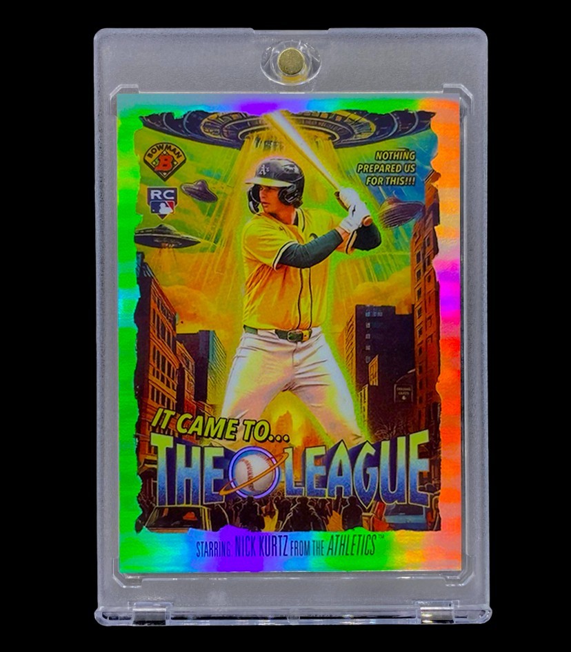 NICK KURTZ DOWNTOWN ROOKIE REFRACTOR SP Insert Holo Silver Chrome