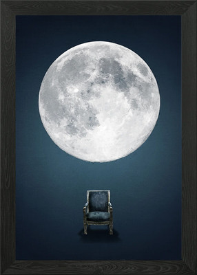 Just watch the Moon Gerahmtes Wandbild Poster Leinwanddruck Bild