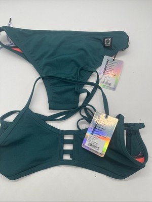 JOLYN Women s Athletic Bikini Top And Bottom Size Small Peacock Color Tomcat