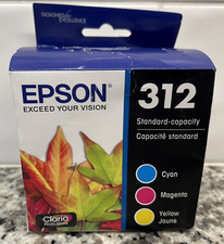 Genuine Epson 312 T312923-S Claria Photo HD Ink Cyan Magenta Yellow EXP: 10/28