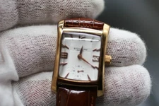 Stuhrling Gatsby Watch 23 X 26mm Rose Gold Tone Leather Swiss New Battery