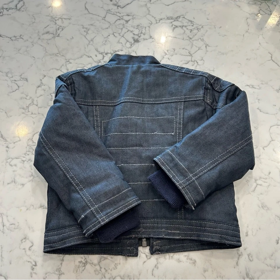 Детское пальто Zara в джинсовом стиле на молнии для малышей 18-24 месяцев - Изображение 2 из 4