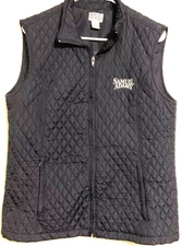 Quilted Vest Navy Women's XL Samuel Adams Logo Full Zip Outerwear