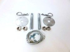 RPC R4094; Hood Pin Set Chrome Steel Hair Pin w/Lanyards 1/2 in. x 4 in.