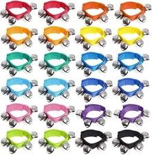 Augshy Jingle Bells, 24 Pcs Wrist Band 12 24PCS, 12 Colors 