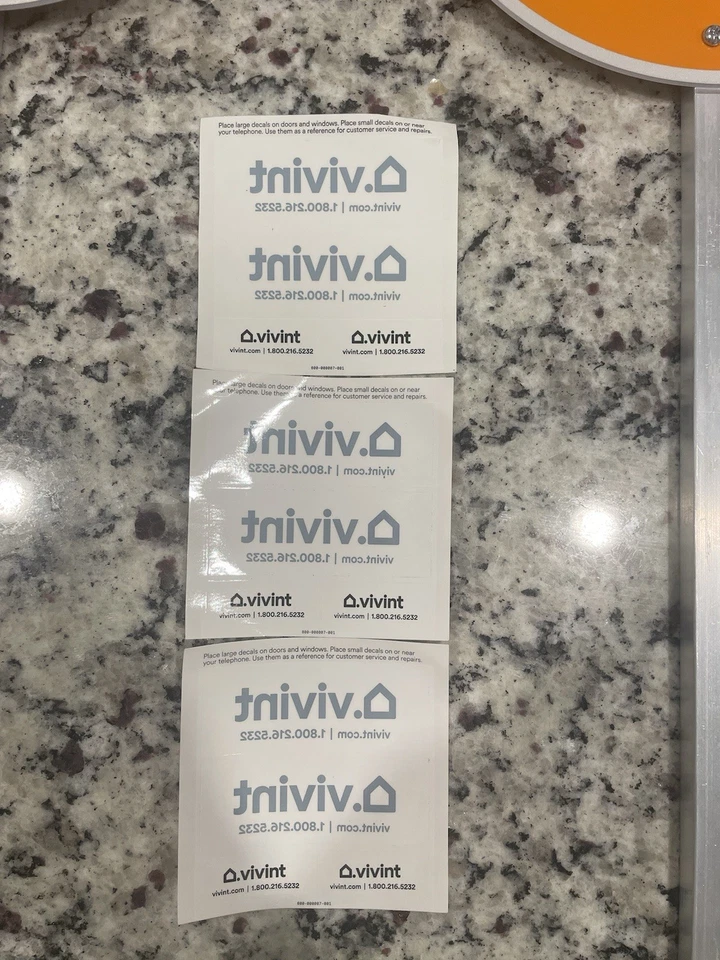 2 - VIVINT. Reflective Security Yard Sign w. 12 Decals *** BRAND NEW *** - Image 4 of 4