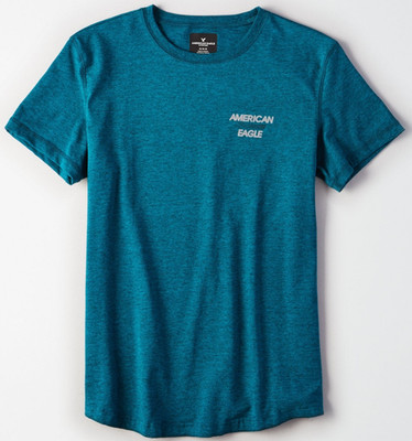Men's American Eagle AEO Graphic Reflective T-Shirt Tee Medium Teal