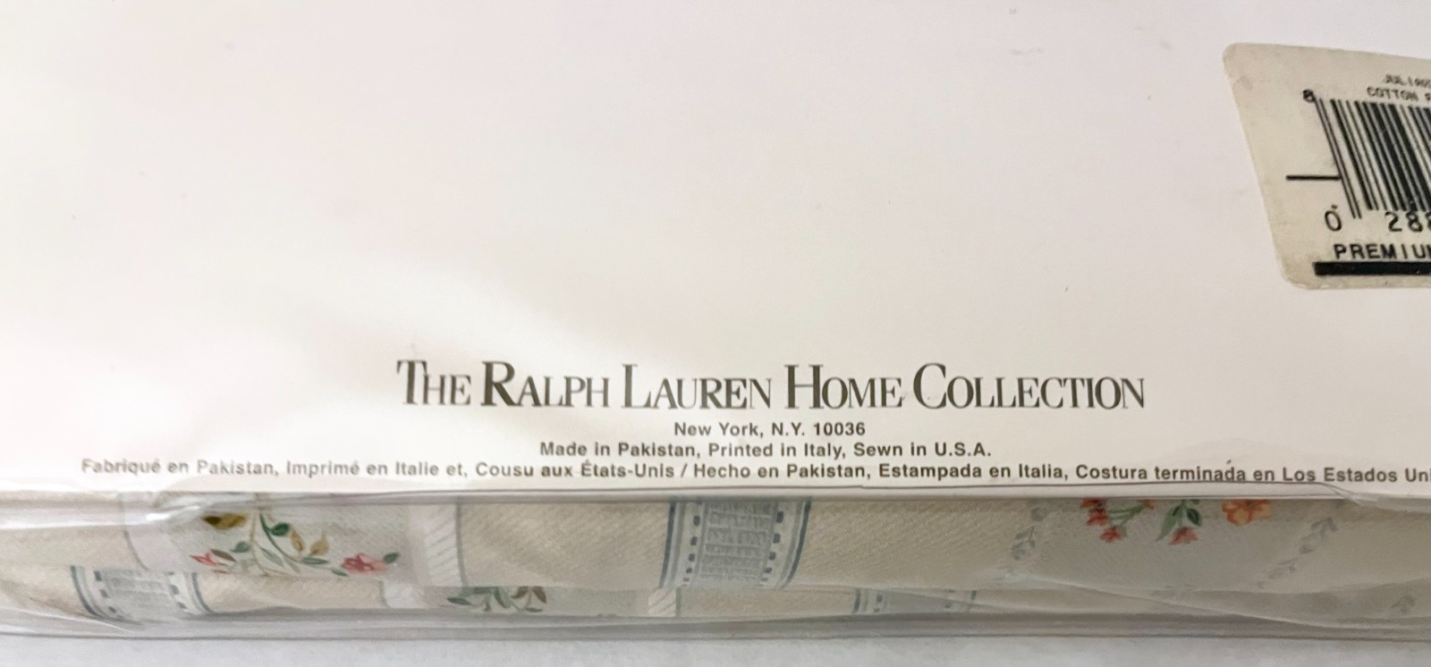 Vintage NIP Ralph Lauren Julianne California King Sateen Fitted Sheet