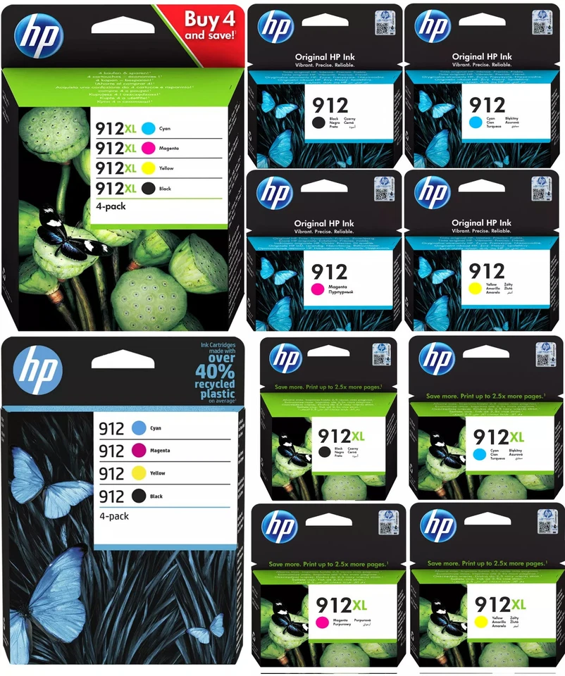 Original HP 912 Drucker Patronen XL OfficeJet Pro 8010 8013 8014 8022 8020 8025 - Bild 1 von 1