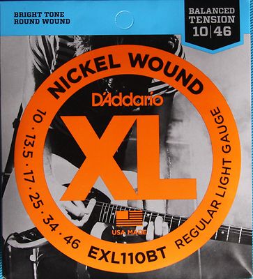 D'Addario  EXL110BT Balanced Tension Electric Guitar Strings, Regular Light Ga.