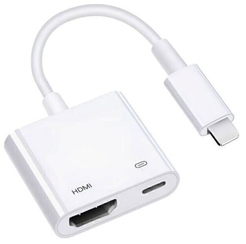1080P Lightning-To-HDMI Digital TV Adapter FULL HD Cable For-Apple-iPad-iPhLOVE - Picture 1 of 10