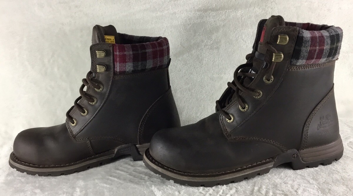 ⑦Copper Cat / Things Tough Caterpillar CAT Kenzie Steel Toe Work Boots Womens 7W Bark