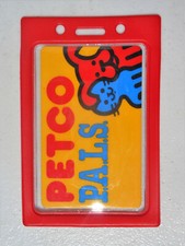 Red Id Badge Holder Vertical, Clear Window with Red Color Frame Vinyl Border