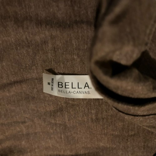 Camiseta marrón lisa mediana de lona Bella - Imagen 2 de 3