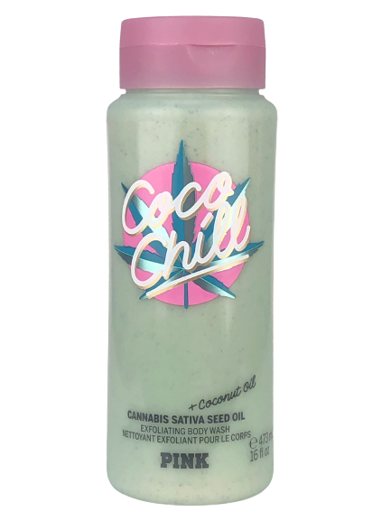 VICTORIAS SECRET PINK COCO CHILL EXFOLIATING BODY WASH CANNIBAS