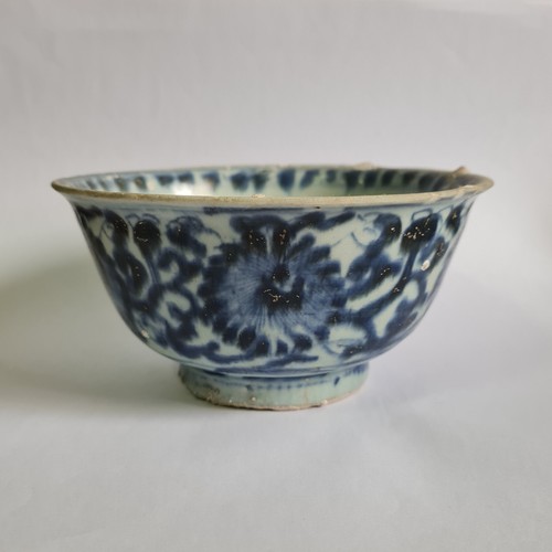 c.1710 Kangxi Qing Dynasty Shipwreck Porcelain Bowl Flower Old China Antique - Picture 7 of 7