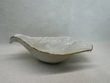 Lenox Dove Collection Candy Dish; 1983 Discontinued; Gold Trim