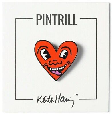 ⚡RARE⚡ PINTRILL x KEITH HARING Heart Face Keith Haring Pin *BRAND NEW  SEALED* ❤ | eBay